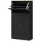 HOMCOM Modern Shoe Storage Cabinet with 3 Flip Drawers Adjustable Shelves for 18 Pairs Black