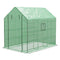 Walk-in Greenhouse with 3 Tier, Garden Plant Growhouse with Roll-up Door and Mesh Windows, 140 x 213 x 190 cm, Green