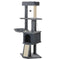 50 Inch Cat Tree, Multi-Level Cat Tower with Sisal Scratching Posts and Ramp, Bed, Condo, Hammock, Toy Ball, Grey