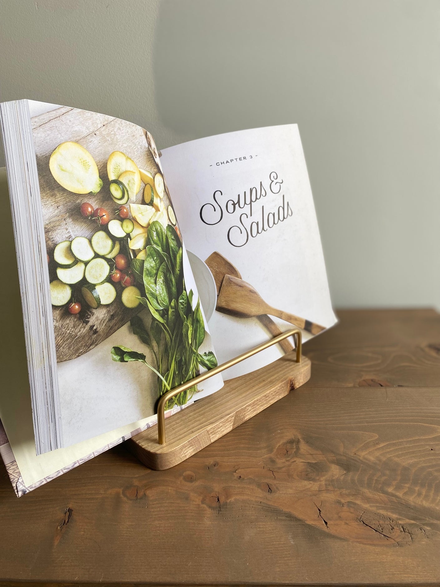 Walnut Cookbook Stand 