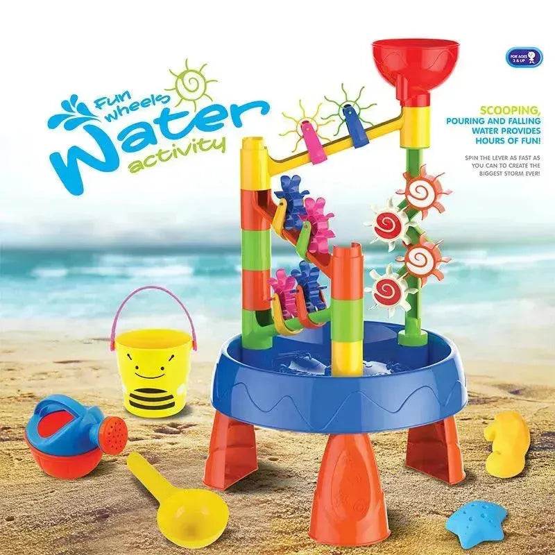 Waterwheel Funnel Beach Table Set Summer Beach Play Children's Toys 