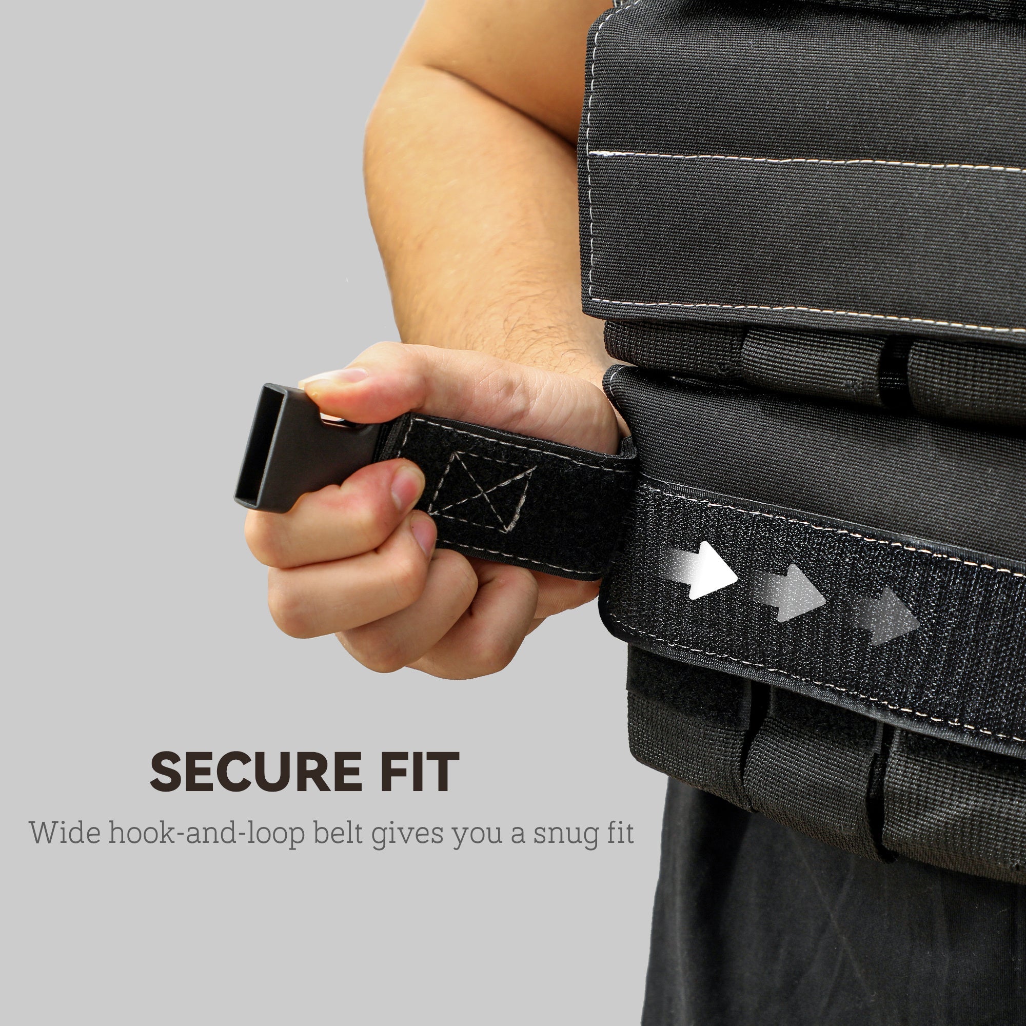 Soozier 33LBS Adjustable Weighted Vest, Weight Vest with Reflective Strips, Snug Fit for Men Women Running Strength Training 