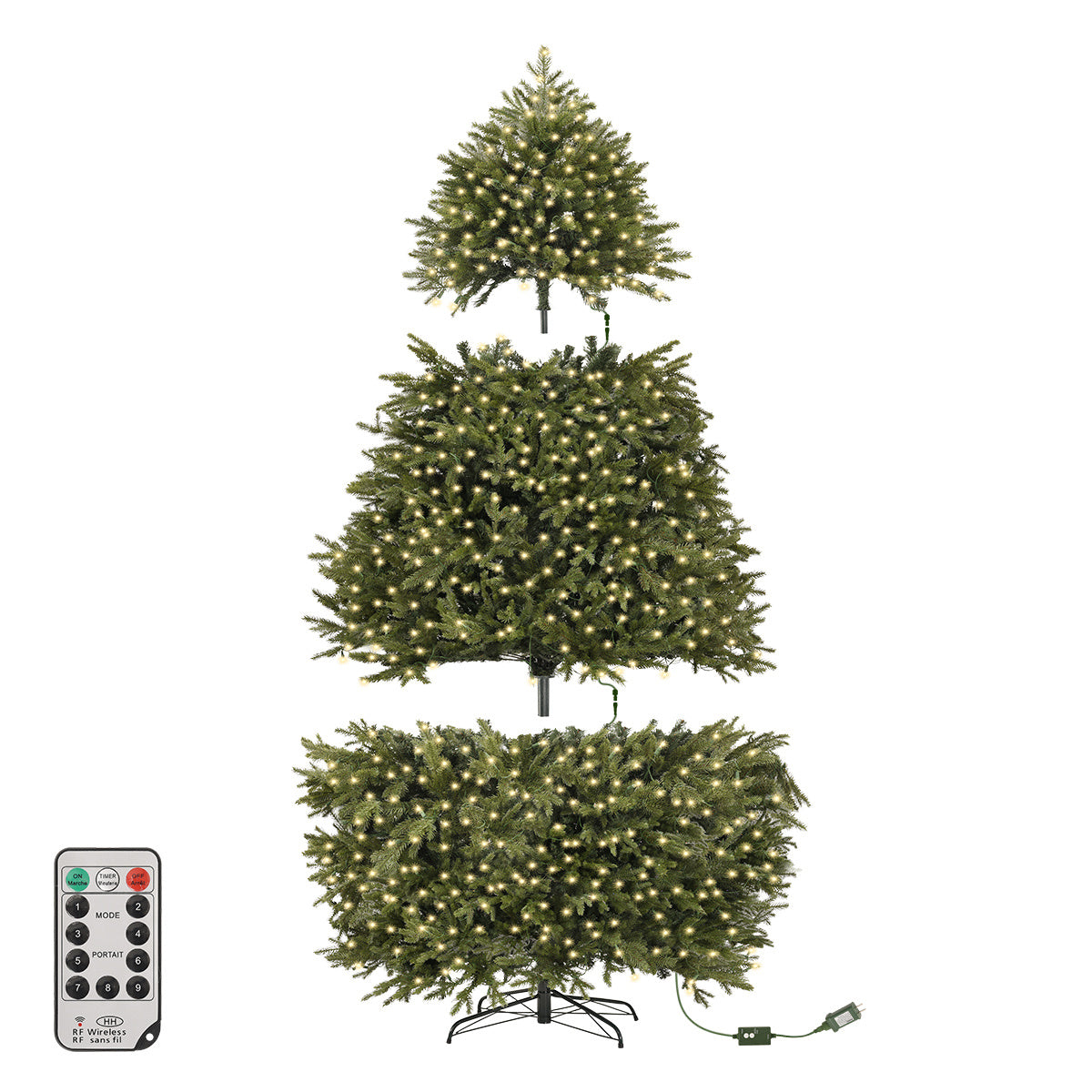 Artiplanto Oscar Most Realistic Artificial Fir Pre-Lit Christmas Tree 7.5' 