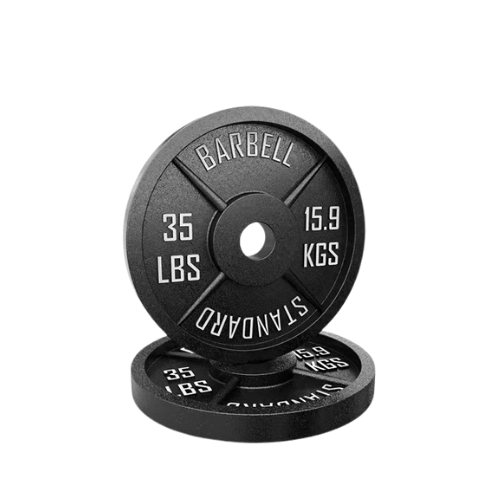 Squat Rack, Bench, Barbell & Weight Plates Stack 