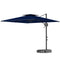 Square Cantilever Patio Umbrella, Double Top Patio Hanging Offset Umbrella with Crank & Tilt, 8' x 9', Dark Blue