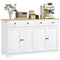 Modern Sideboard, Buffet Cabinet with Storage Drawers, Adjustable Shelves for Living Room, Dining Room, Entryway, White