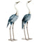 Outsunny Set of 2 Garden Sculptures Crane Statues Lawn Patio Backyard Ornaments, 28.5