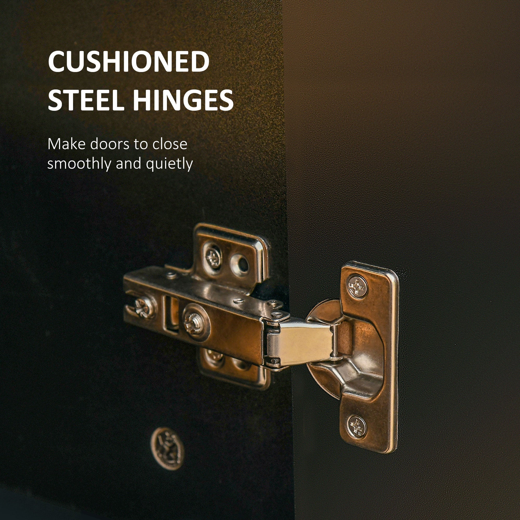 HOMCOM 71" Black Kitchen Pantry Cabinet Freestanding Storage with Hinged Doors Adjustable Shelves 