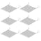 Outsunny Refined Relaxation: 6Pc Light Grey Button-Tufted Patio Chair Cushions Set with Ties, Indoor Outdoor Luxury