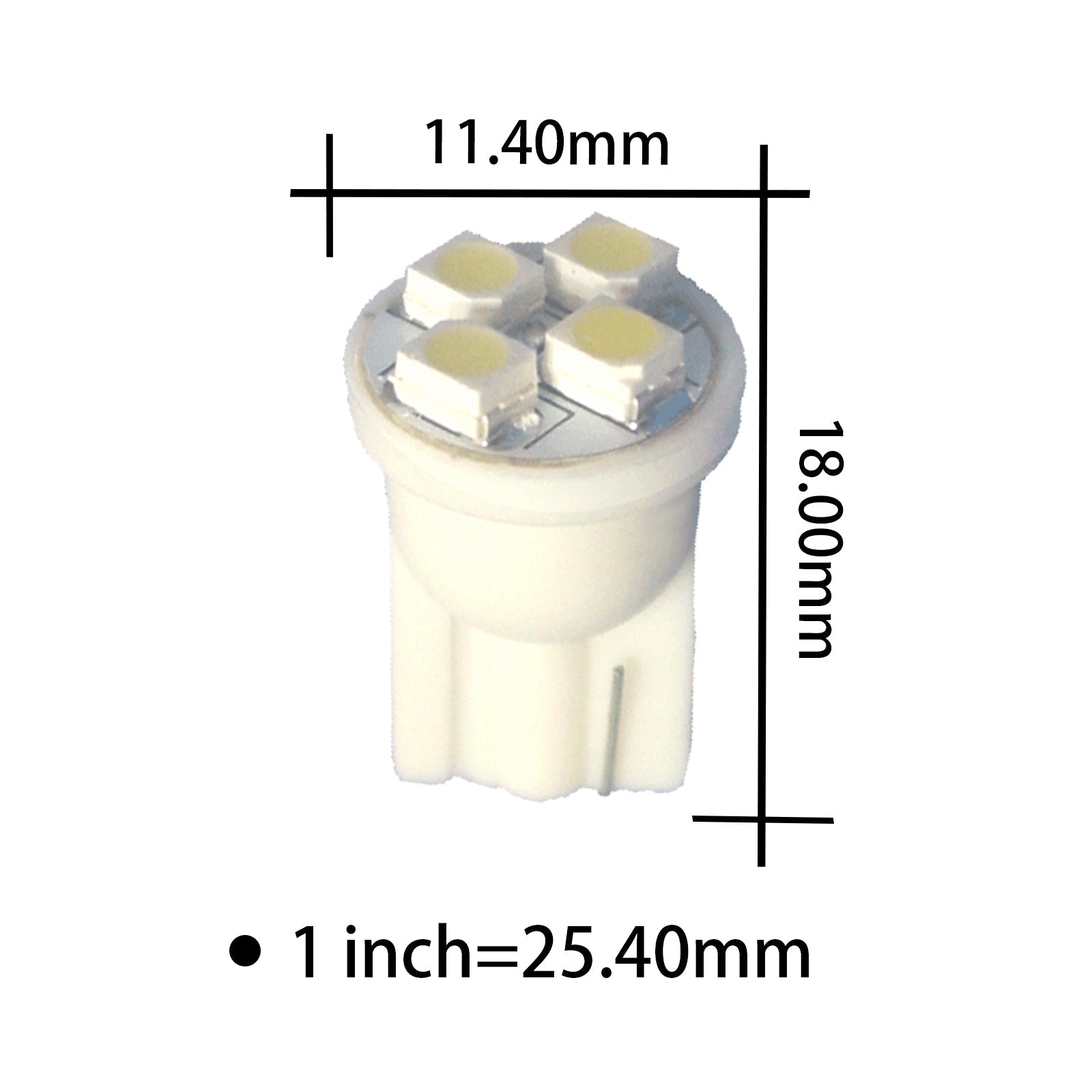 T10 #168 #194 12V LED instrument Panel Dash Cluster Light Bulb with 1/2" Twist Lock Socket 