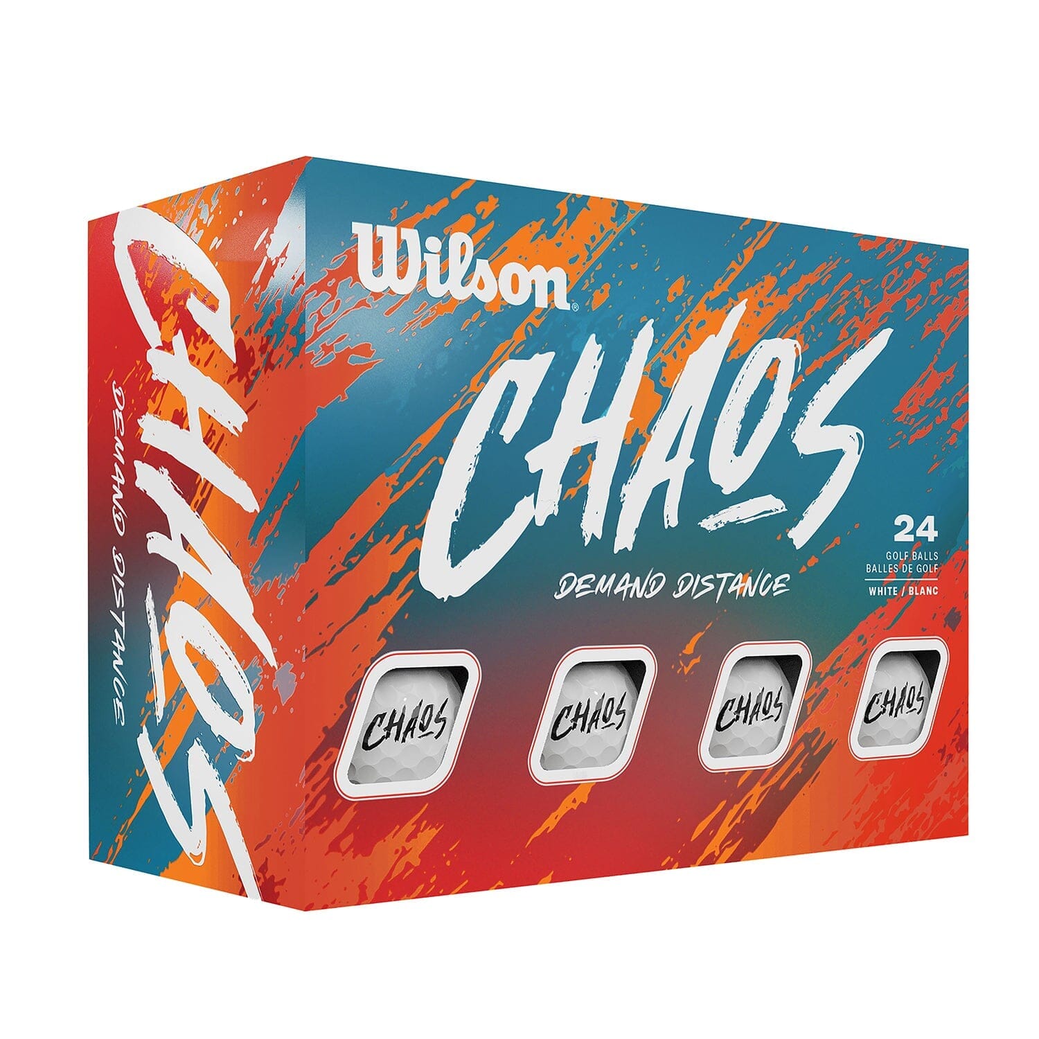 WILSON Chaos Coloured Golf Balls 
