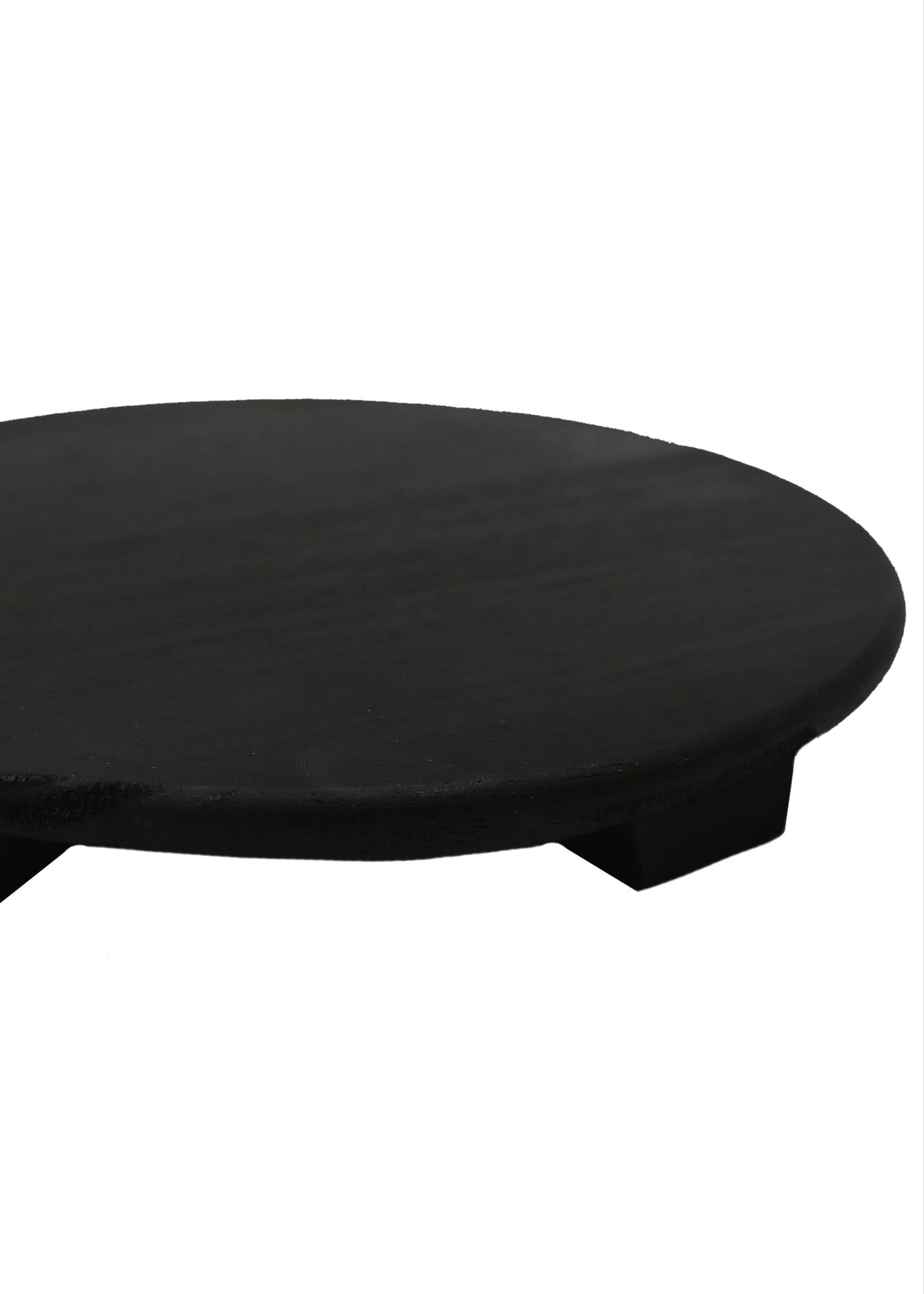 Wood Pedestal Stand - Black 