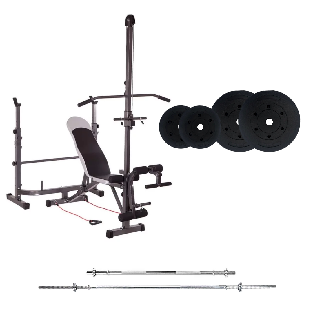 Adjustable Workout Bench with Weight Sets 