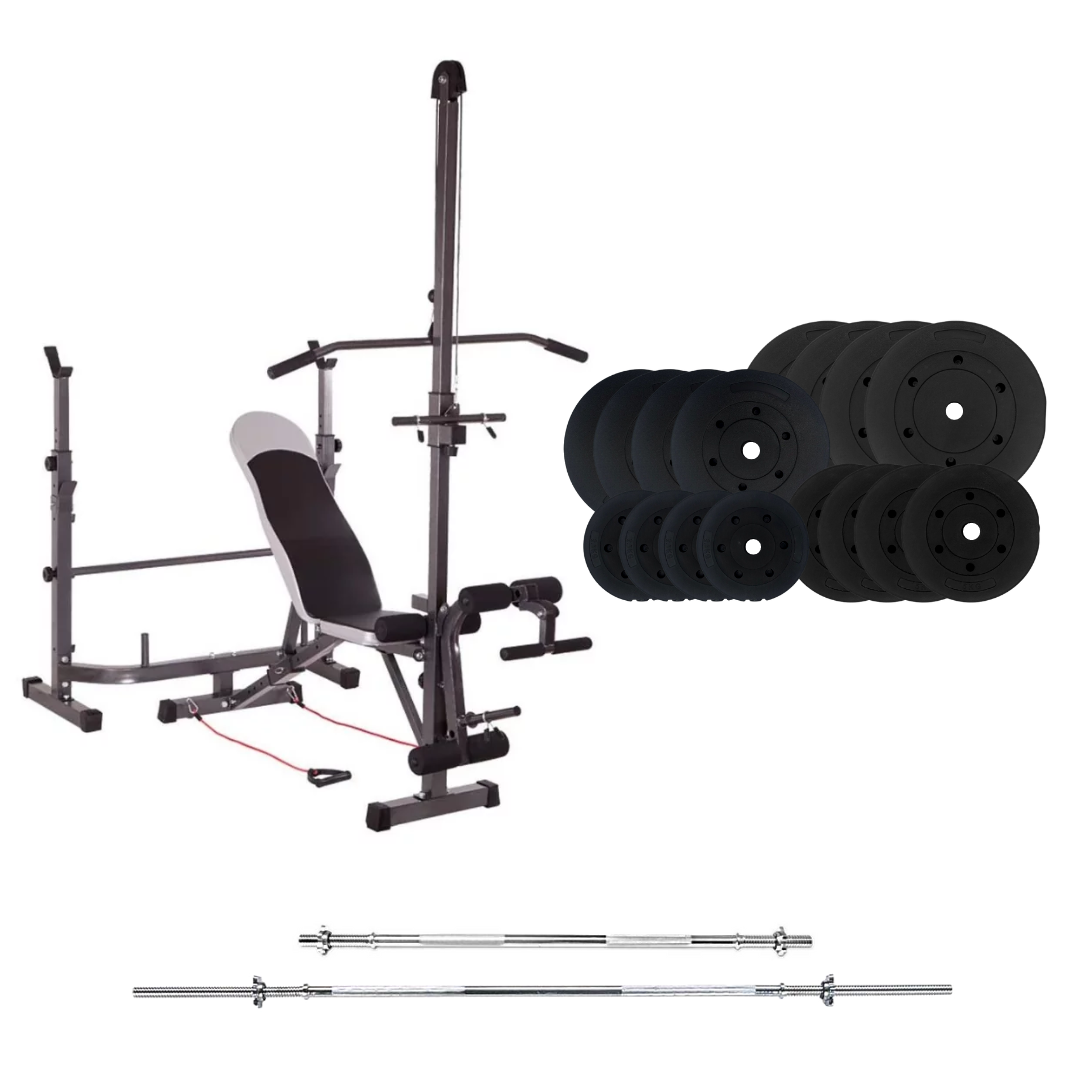 Adjustable Workout Bench with Weight Sets 