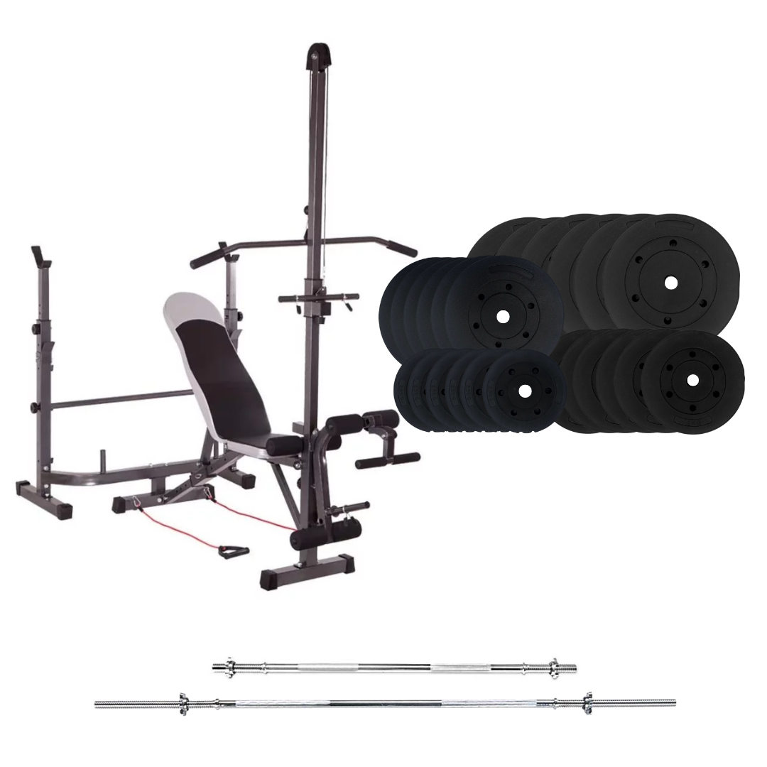 Adjustable Workout Bench with Weight Sets 