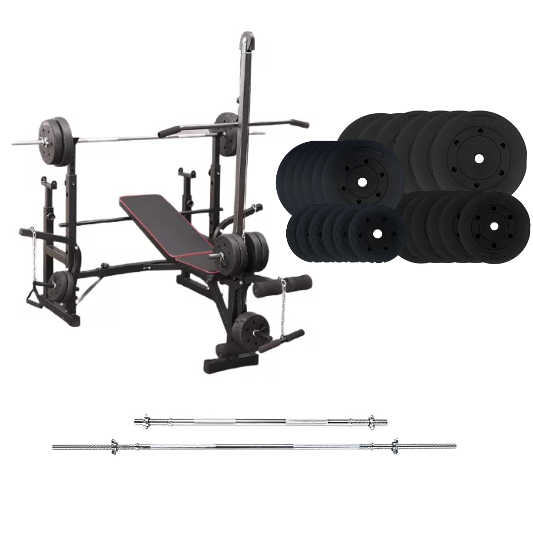 Adjustable Workout Bench with Weight Sets 