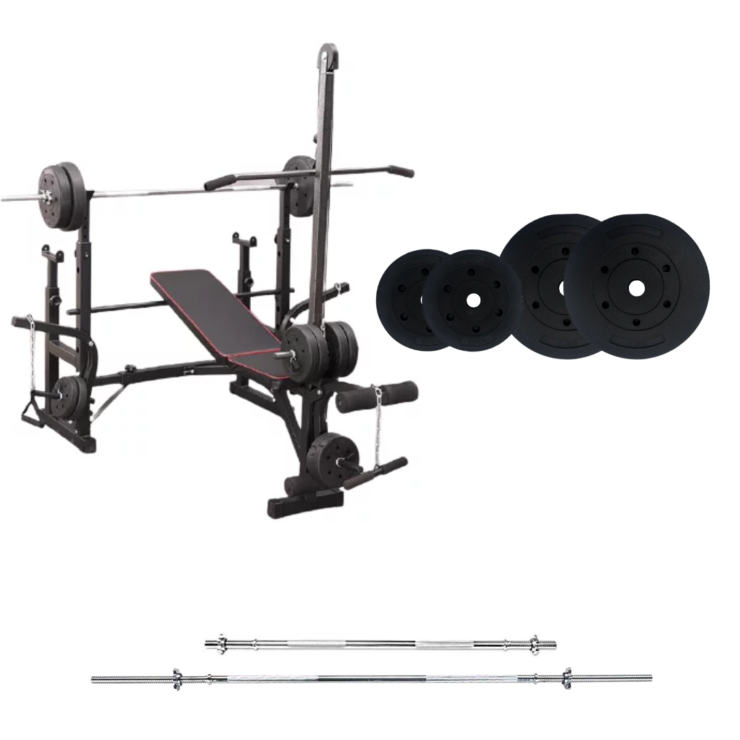 Adjustable Workout Bench with Weight Sets 