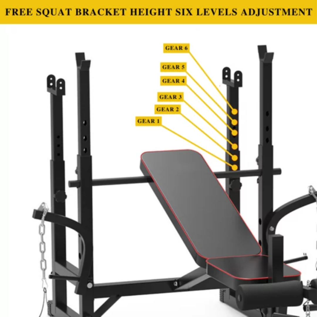 Adjustable Workout Bench with Weight Sets 