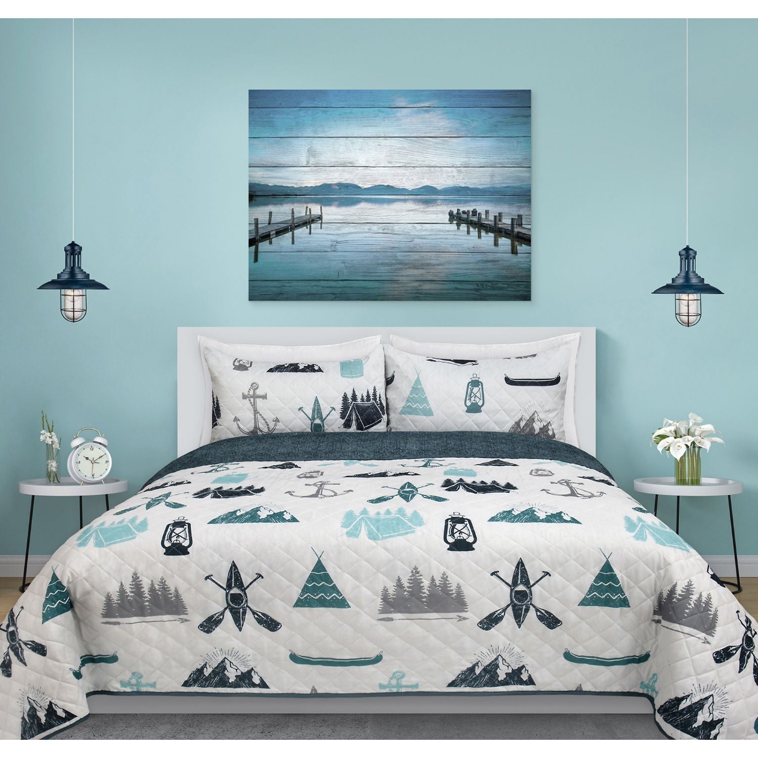 Wov Printed Quilt Bedding Set 3 Piece Double/Queen Signature Print 