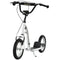Aosom Dual Brakes Kick Scooter 12-Inch Inflatable Front Wheel Ride On Toy for Age 5+, White