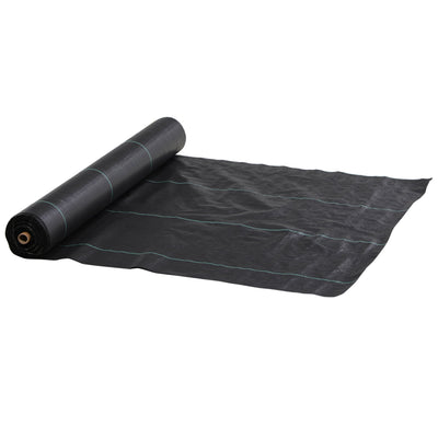 Outsunny Heavy-Duty Weed Barrier 6.5ft x 164ft Landscape Fabric for Effective Weed Control in Gardens Yards Greenhouses Easy Setup 2oz 