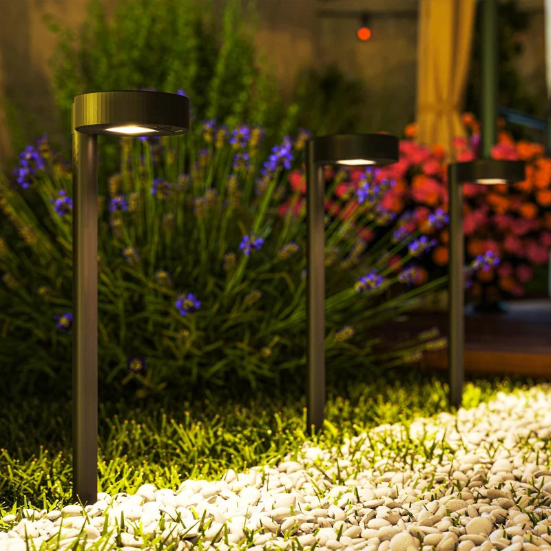 8 Pack Solar Garden Lights Outdoor Auto On/Off Solar Pathway Lights, IP44 for Driveway, Walkway, Yard Landscape Lighting