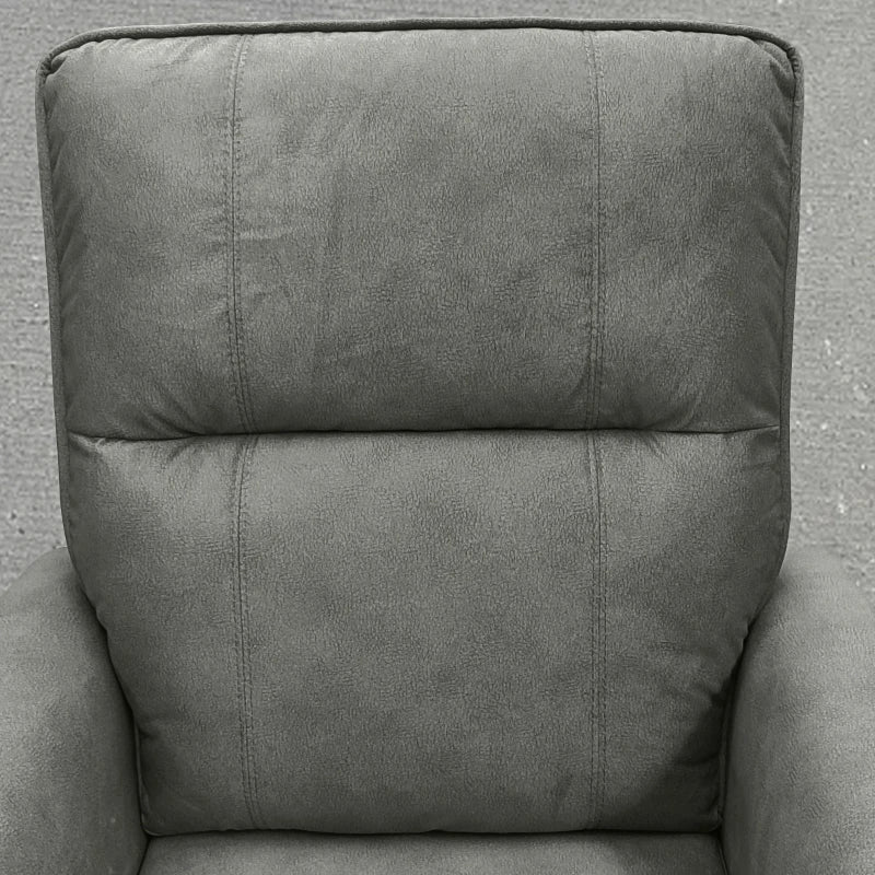 Power Recliner Chair, Fabric Upholstered Recliner Chair with USB Ports, Footrest, Grey