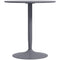 HOMCOM Modern Round 2 Person Dining Table Steel Base for Living Room Grey