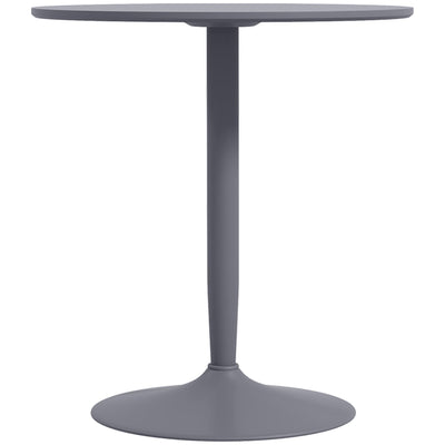 HOMCOM Modern Round 2 Person Dining Table Steel Base for Living Room Grey 