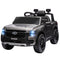 Qaba Ford Ranger Licensed 12V Ride on Car Battery Powered Kids Truck w/ Rear Storage Remote, Spring Suspension, Grey