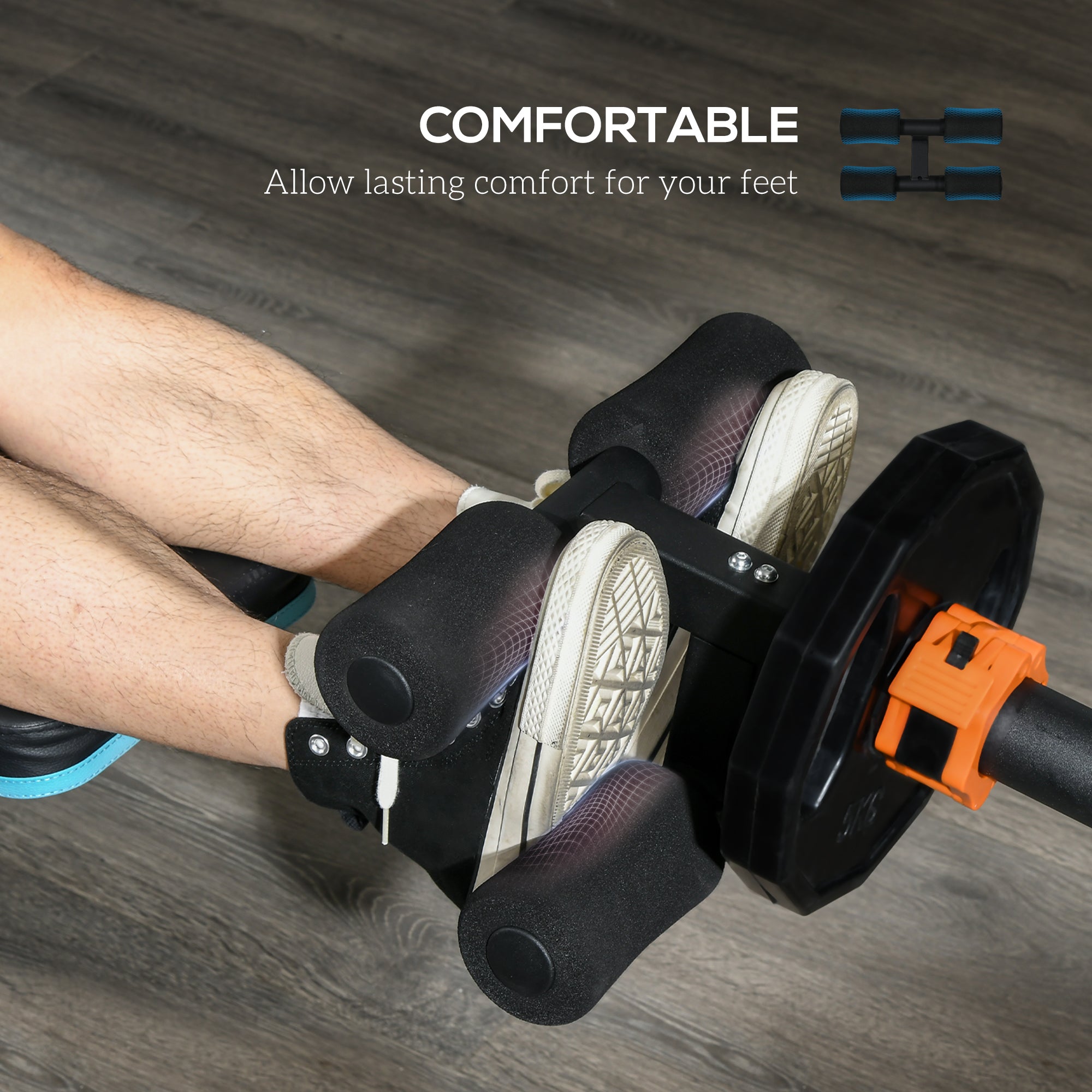 Soozier Tib Bar for Calf Shin Ankle Strengthening Fits 2" Weight Plates Tibialis Trainer 