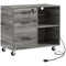 HOMCOM Mobile Printer Stand: USB Charging, Locking Cabinet for A4/Letter Size, Grey