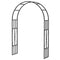 Outsunny 7.3ft Steel Garden Arch Trellis, Garden Arbor Trellis for Climbing Plants Roses Wisteria Vines, Flower Arch Wedding Arch Stand for Bridal Party Ceremony Decoration, Black