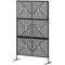 Metal Outdoor Privacy Screen, Freestanding Outdoor Divider with Stand, Decorative Privacy Panel, 78