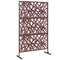 Metal Outdoor Privacy Screen, Freestanding Outdoor Divider with Stand, 78