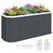 Galvanized Raised Garden Bed, Deep Rot Planter Box, Outdoor Garden Bed with Plant Labels, 5' x 2' x 2', Dark Grey