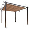 Outsunny 10'x10' Aluminium Pergola Gazebo Outdoor Canopy Sunshade Square Garden Shelter Trellis Coffee