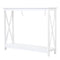 HOMCOM X-Design Console Table: Modern Sofa Side Table with Storage Shelf, Living Room/Entryway, White