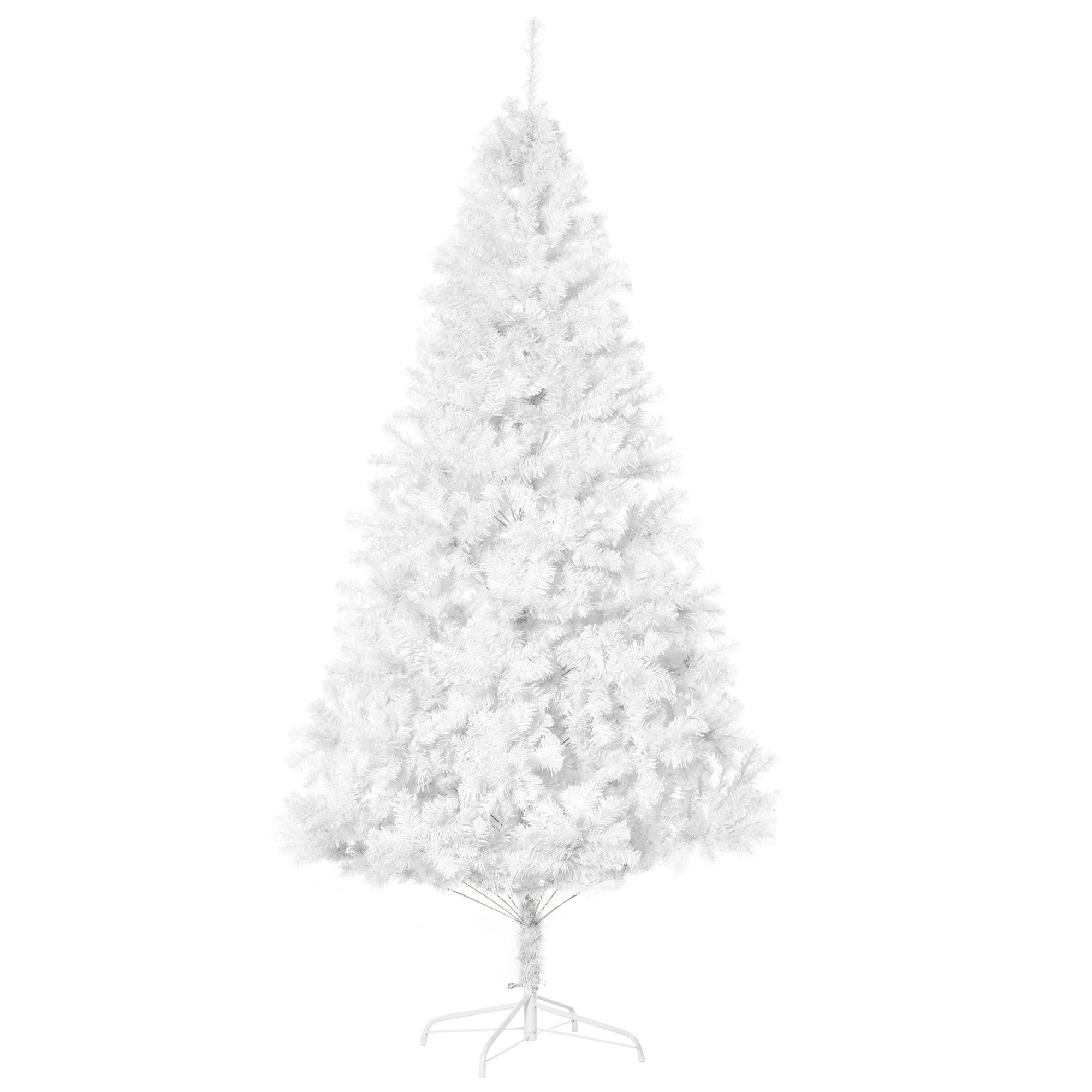 HOMCOM 7ft White Christmas Tree with Stand, Holiday Decoration - Create a Festive Atmosphere 