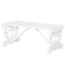 Outsunny Rustic Wood Wheel Outdoor Garden Bench for 2-Person with a Unique Wheel Design on the Legs & Strong Build, White
