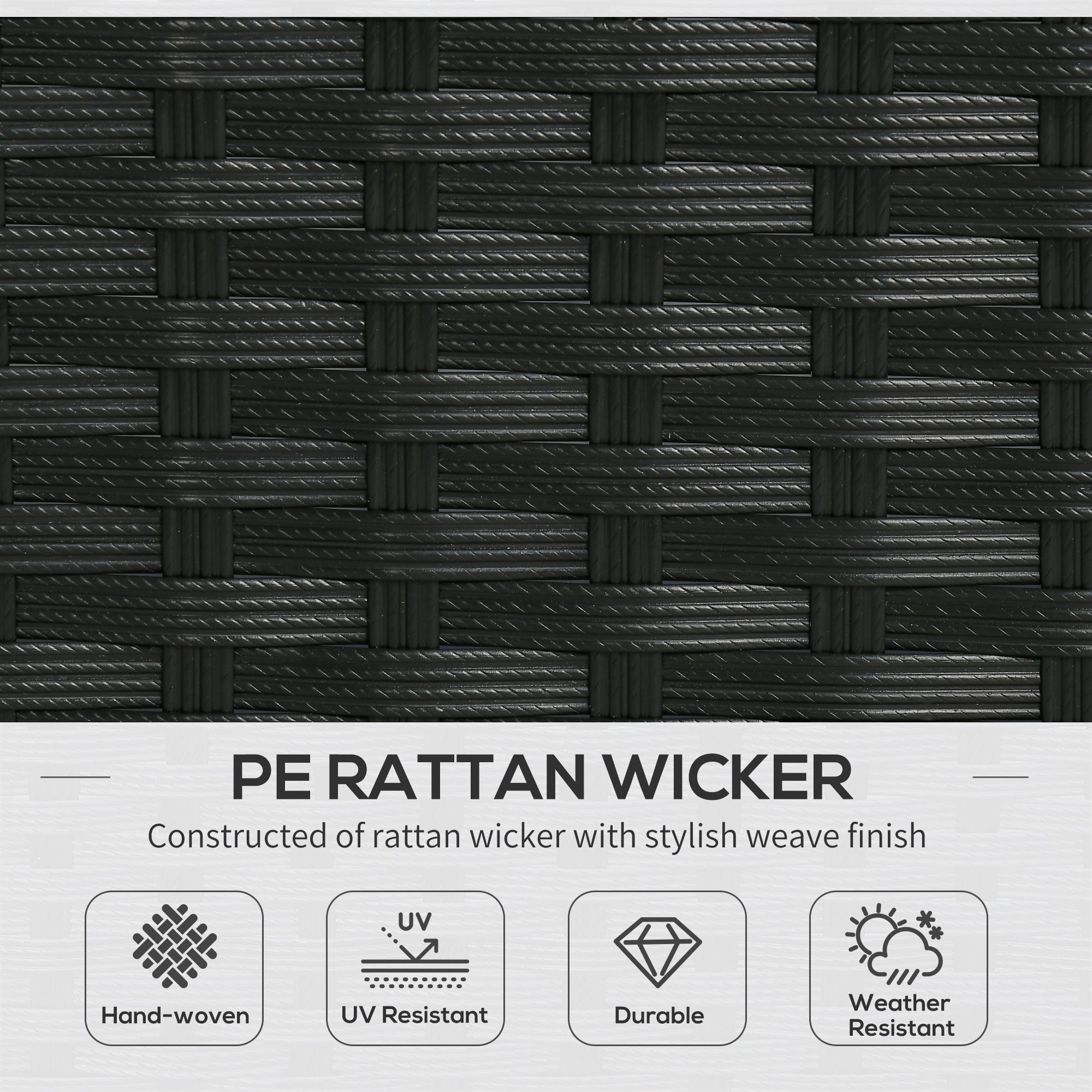 Outsunny Outdoor Wicker Sofa Set: With Retractable Canopy Pergola for Deck, Pool, Garden, Turquoise 