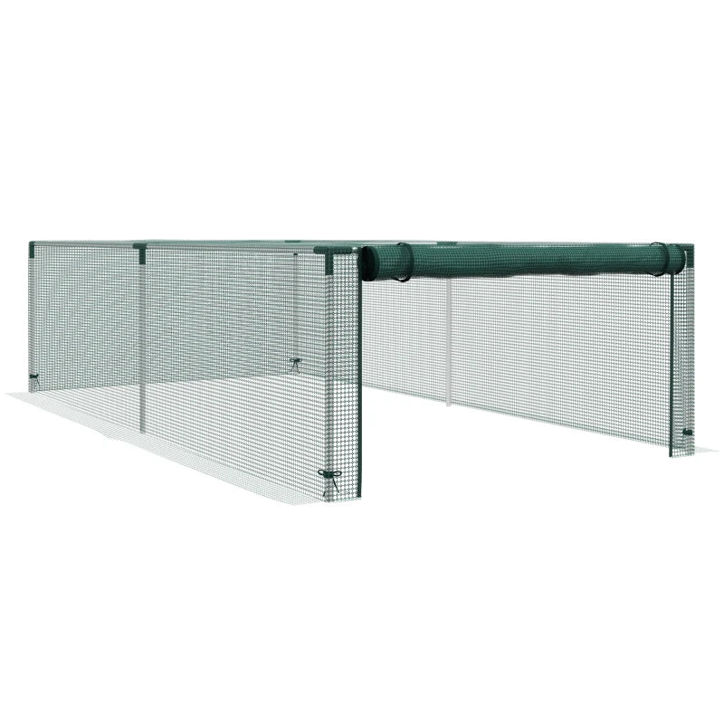 8' x 4' Plant Protection Cage with Zipper Roll-Up Door, Plant Protector from Animals with Galvanised Steel Frame
