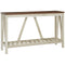 HOMCOM Farmhouse Console Table: Rustic Sofa Table with Storage Shelf & Anti-Tipping Design, Living Room/Bedroom/Entryway, Oak