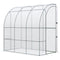 Outsunny 7'x4' Walk-In Polycarbonate Greenhouse: With Roll-Up Door for Plants, Herbs, White
