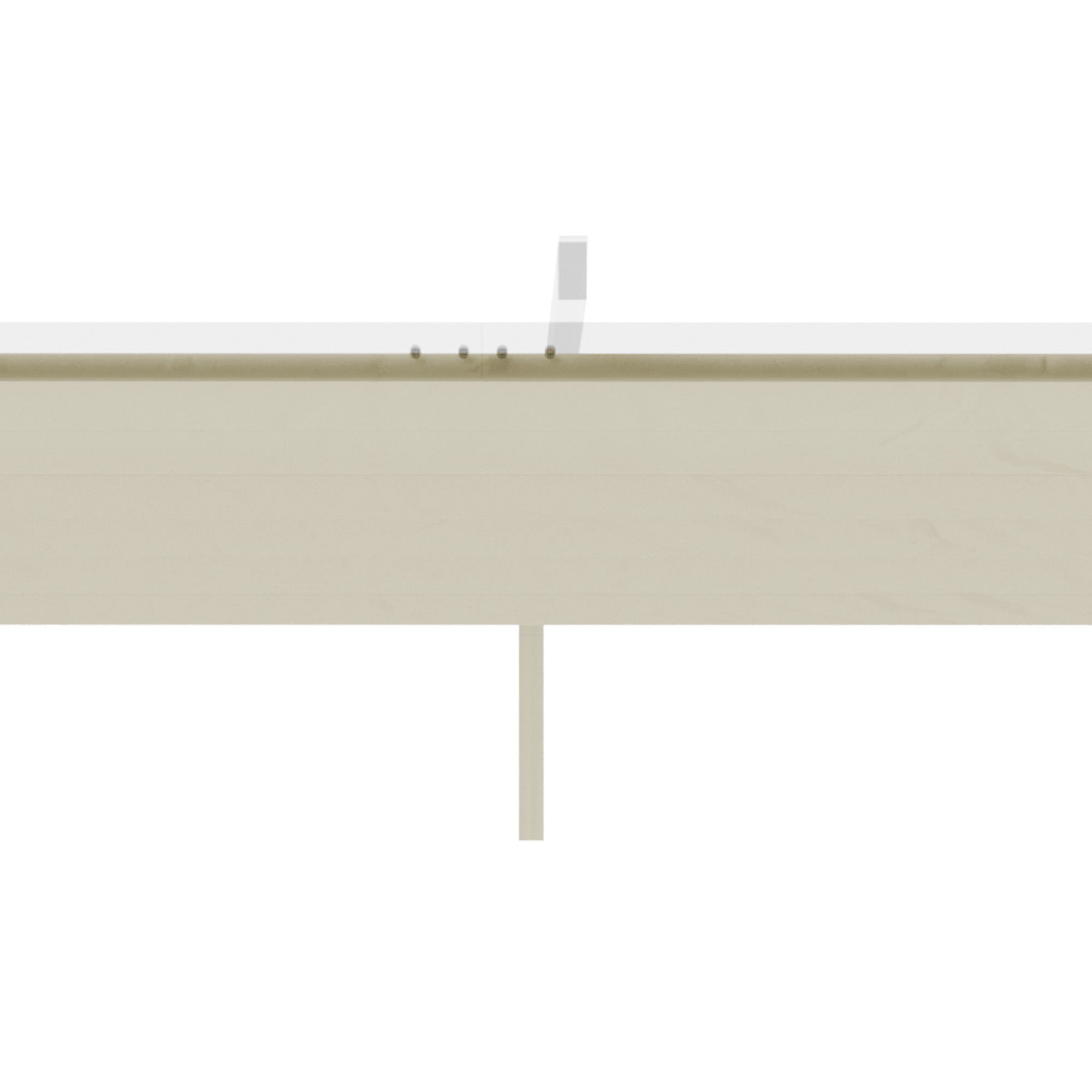Outsunny Retractable Replacement Pergola Canopy for 9.8' x 9.8' Pergola, Pergola Cover Replacement, Cream White 