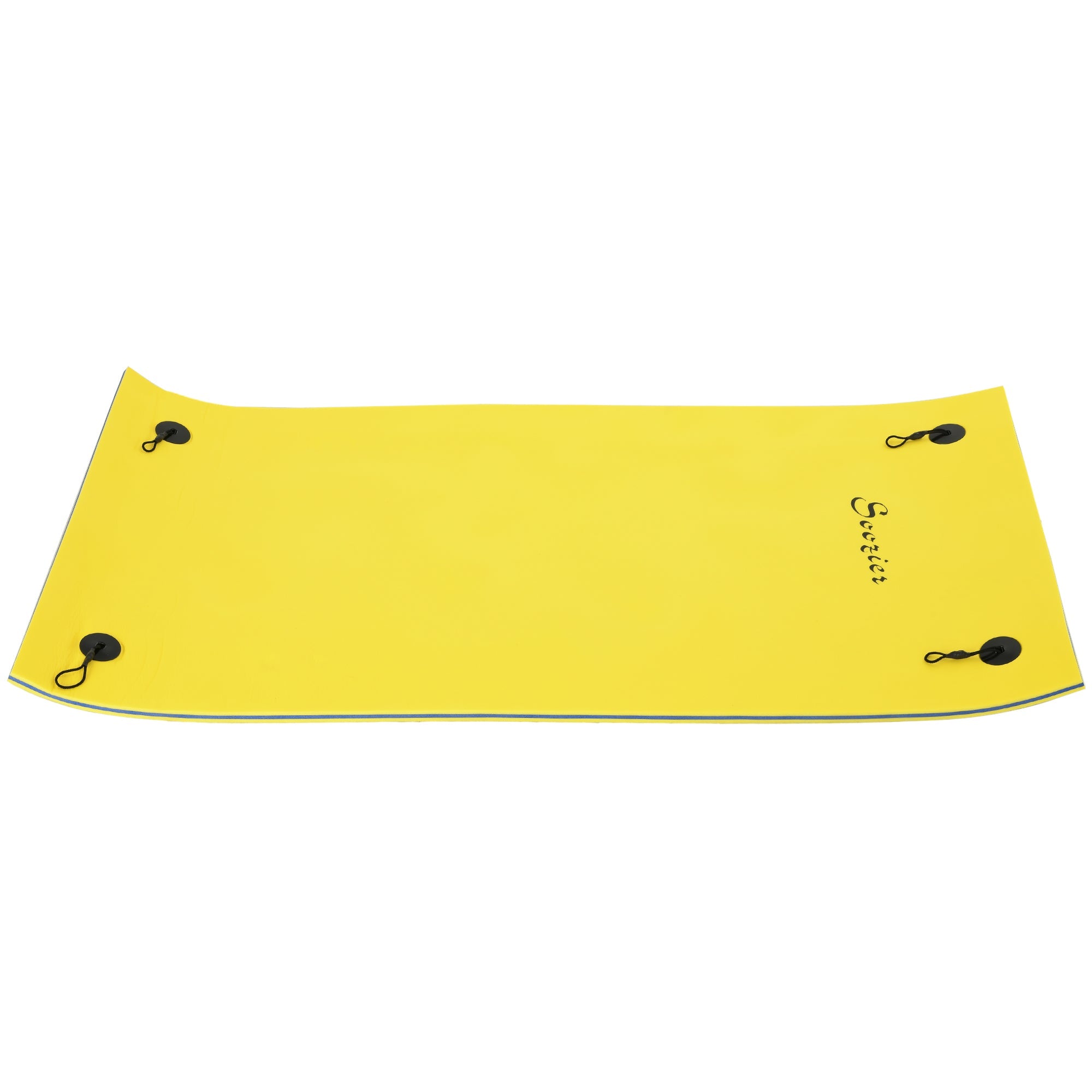 Soozier Floating Water Mat 7.5x4ft Yellow Lily Pad for Pool Beach Lake Water Relaxation and Fun 