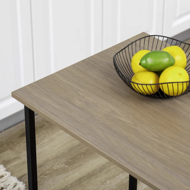 Counter Height Table with Drop Leaf, Extendable Bar Table with Adjustable Storage Shelf, Light Grey