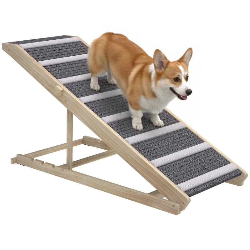 Dog Ramp for Couch, Foldable Pet Ramp for Small to Large Dog, 4 Adjustable Height from16" to 23.5"