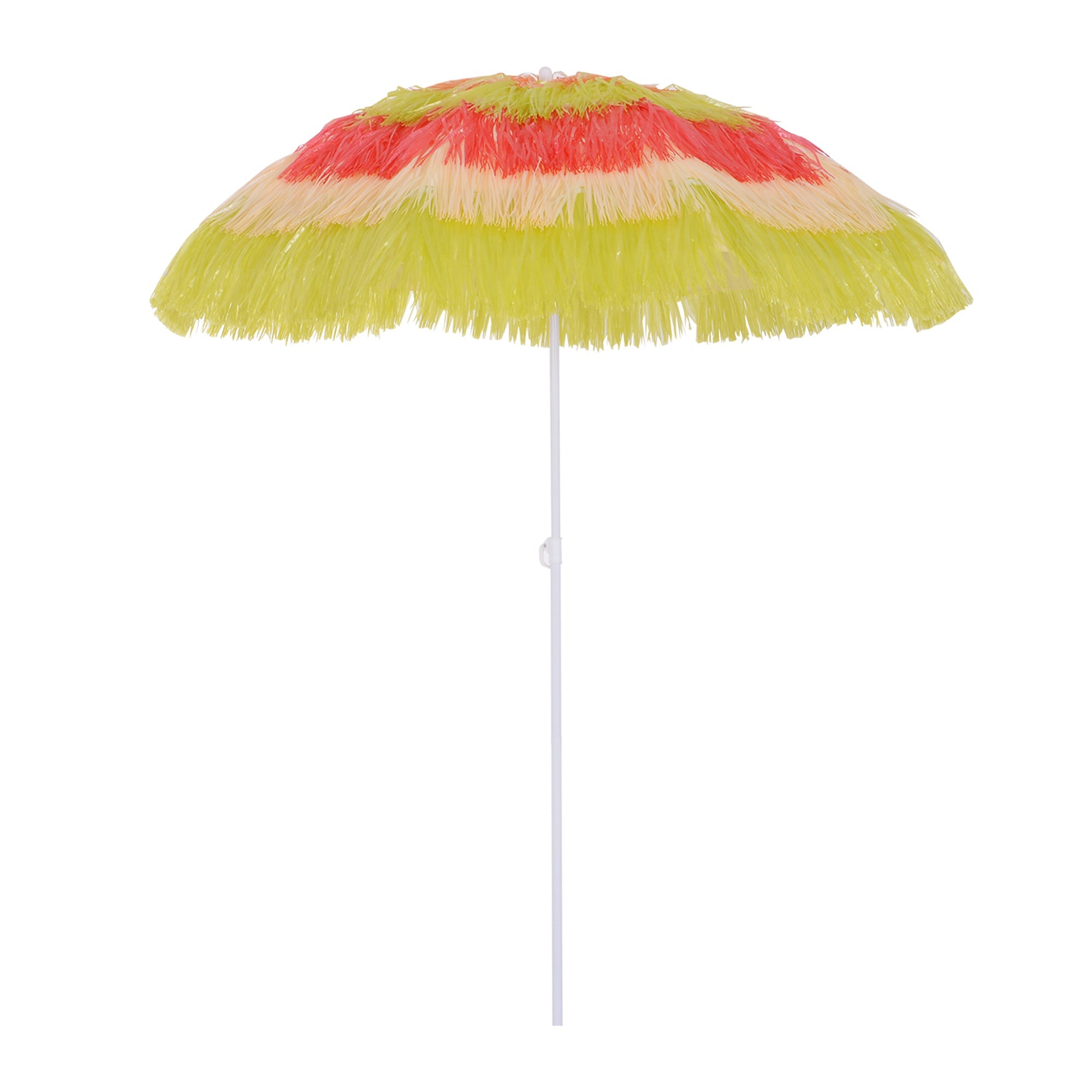 Outsunny 6FT Beach Umbrella Tilt Sunshade Outdoor Market Patio Yard Crank Deck Sun Shade Multi-color 