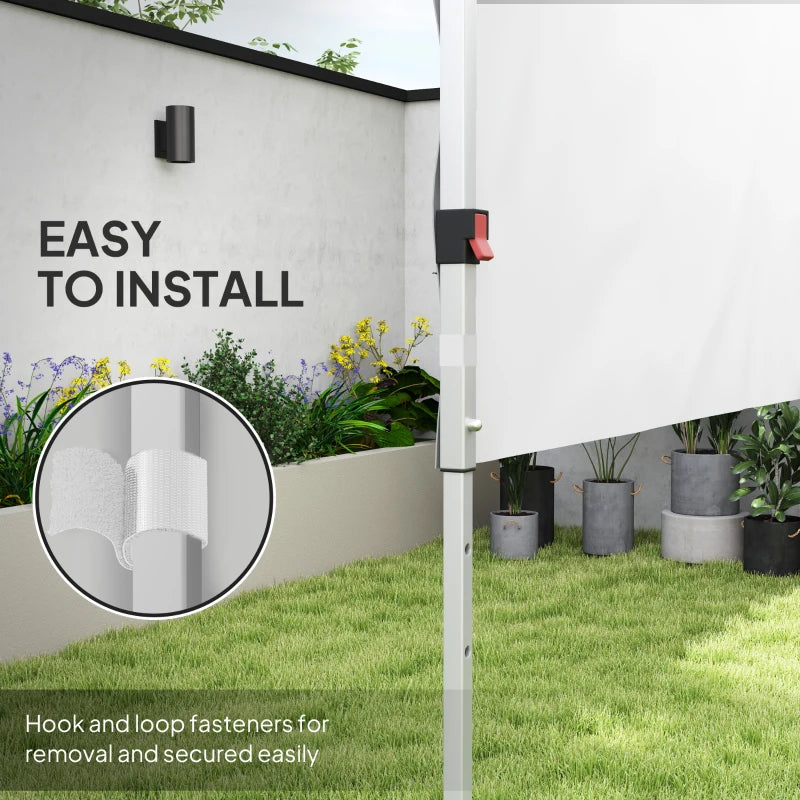 Canopy Sidewalls for 10' x 10' or 10' x 20' Pop up Canopy, 2 PCS Canopy Half Walls Only, White